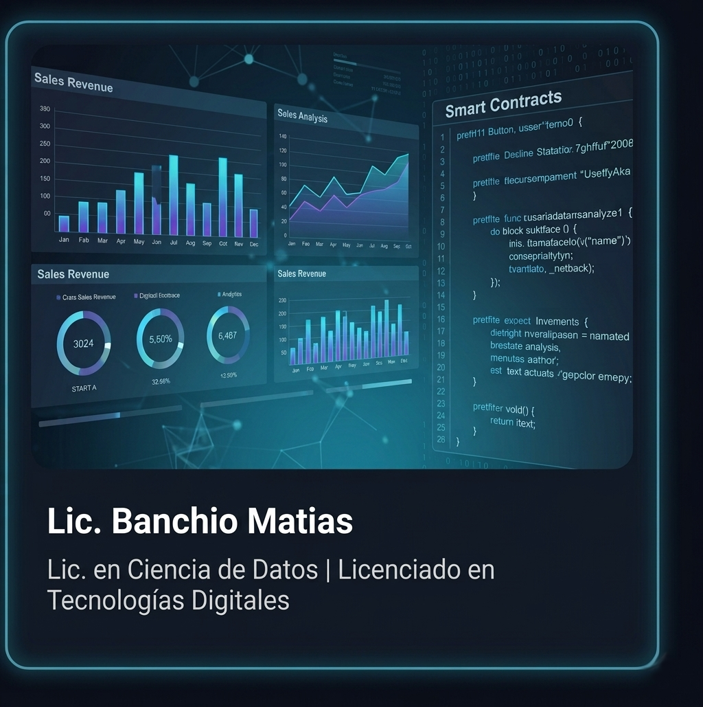 Lic. Matías Banchio - Licenciado en Tecnologías Digitales, Ciencia de Datos y Perito Informático Forense en NETFORTA Security