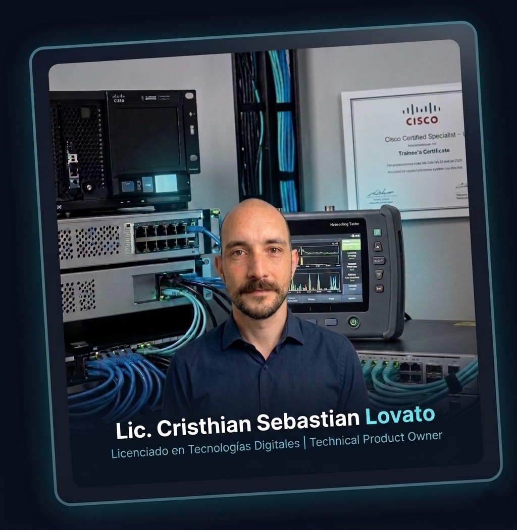 Lic. Cristhian Sebastian Lovato - Licenciado en Tecnologías Digitales y Perito Informático Forense en NETFORTA Security