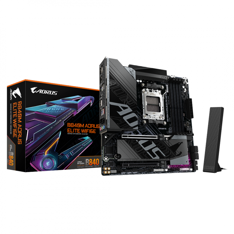 MOTHER GIGABYTE (AM5) B840M AORUS ELITE WIFI6E