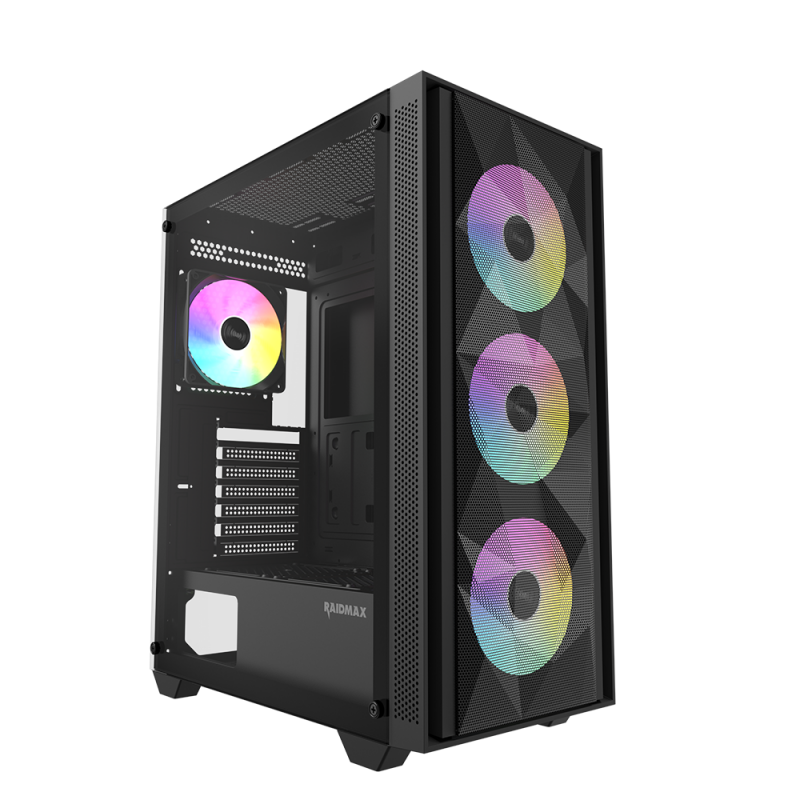 GABINETE GAMER RAIDMAX VECTOR V217 BLACK ARGB TG