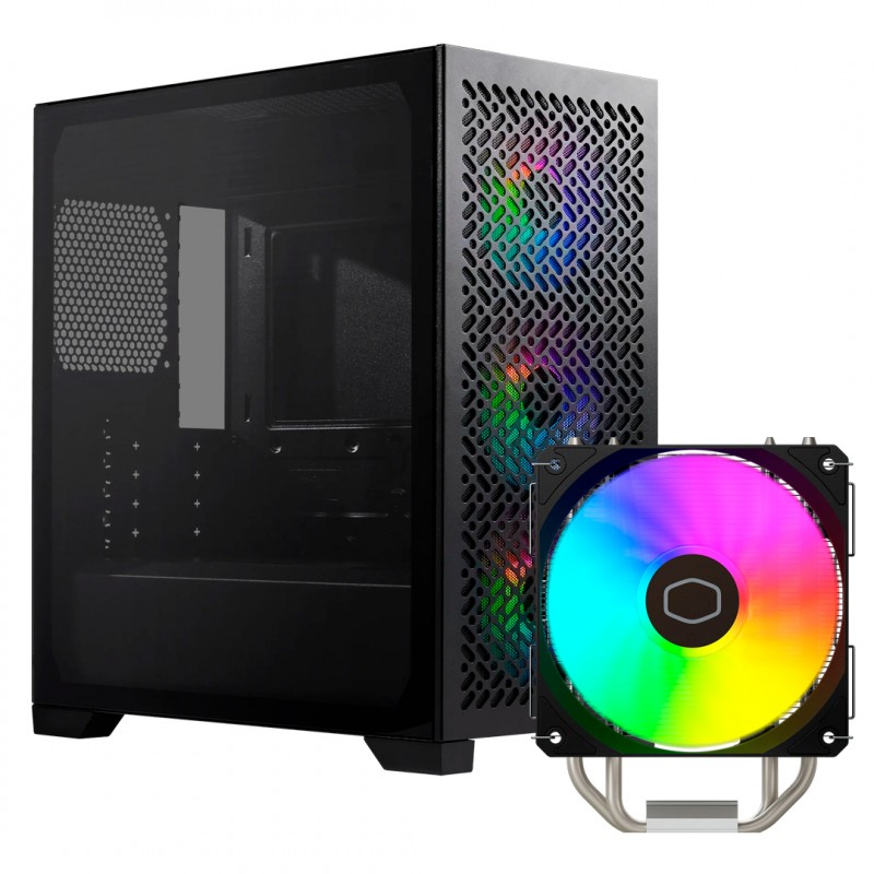 KIT COOLER MASTER HYPER 212 SPECTRUM V3 RGB + ELITE 302 BLACK (3 Fans ARGB)