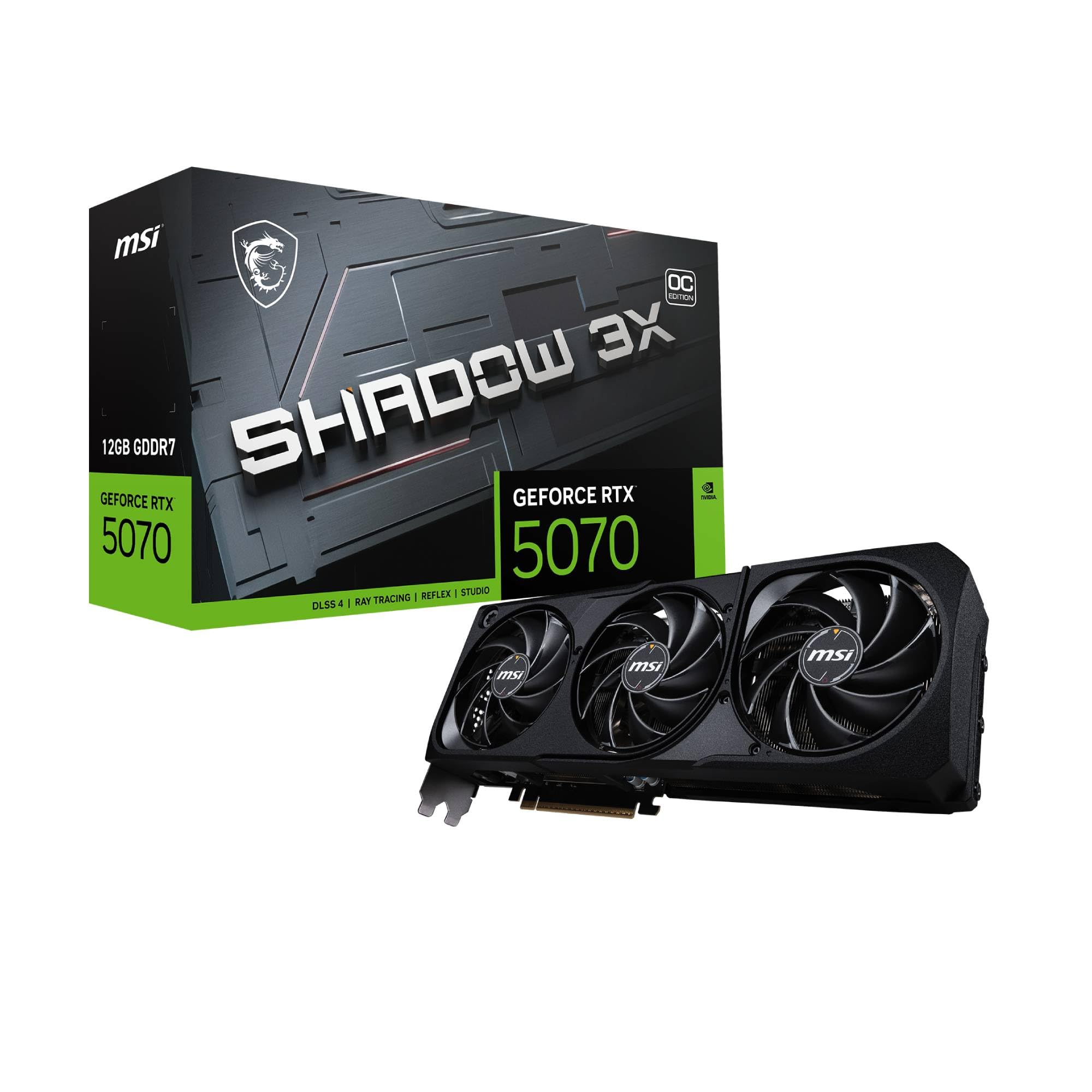 GEFORCE MSI RTX 5070 12GB GDDR7 SHADOW 3X OC EDITION 912-V532-242