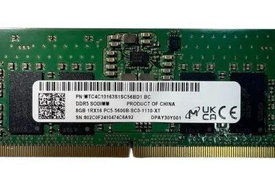 SODIMM DDR5 8GB 5600 MHZ MICRON BULK