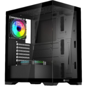 GABINETE ALUNA AL-X94B C/FUENTE 600W 80 PLUS WHITE | 2 COOLER + CONTROLADORA RGB