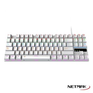 TECLADO MECANICO GAMER NETMAK NM-SKILL BLANCO