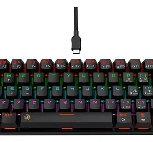 TECLADO MECANICO GAMER NETMAK NM-DOMINATE NEGRO