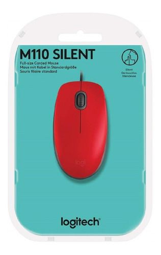MOUSE LOGITECH M110 USB ROJO