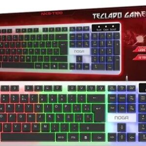 TECLADO NOGA RETROILUMINADO NKB-T100 BLANCO