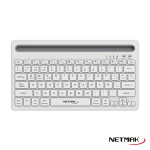 TECLADO NETMAK BLUETOOTH 5.0 NM-KB650 BLANCO
