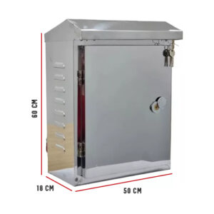 GABINETE PARA DVR HASTA 32CH CON CERRADURA 600X500X180 PLATEADO