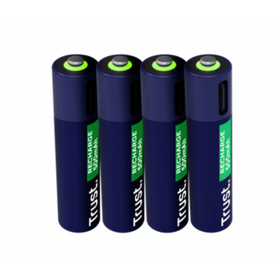 PILAS AAA RECARGABLES USB-C TRUST X4